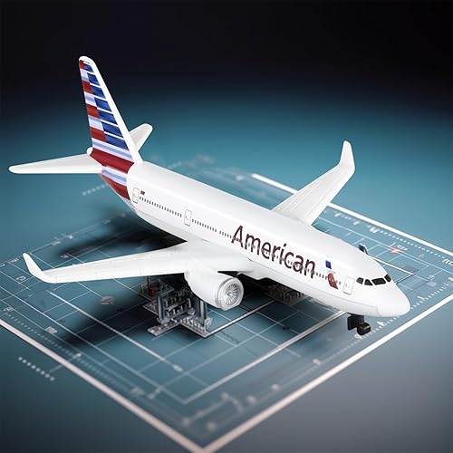 Miniatura 4 de Modelo de aviones American Airplane Airlines Modelo de avión de avión para colección de exhibición y regalos.