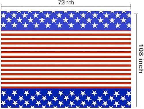 Miniatura 2 de RCFFDL Paquete de 3 manteles de plástico desechables de 54 x 108 pulgadas, para decoración del día de Colón, 4 de julio
