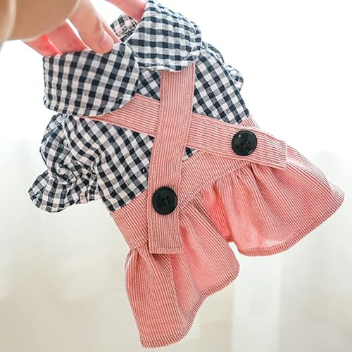 4Th Of July Dog Dresses For Small Black Buckle Plaid Straps Independence Day Puppy Dresses Birthday Party Costume Dress For Cat Puppy Dresses Puppy Dress For Girl Dogs Female Pet Skirt Clothes #TOP5