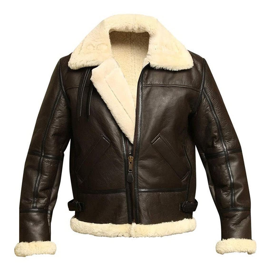 Aviator Real Shearling B3 Bomber Jacket Winter (Original Fur )