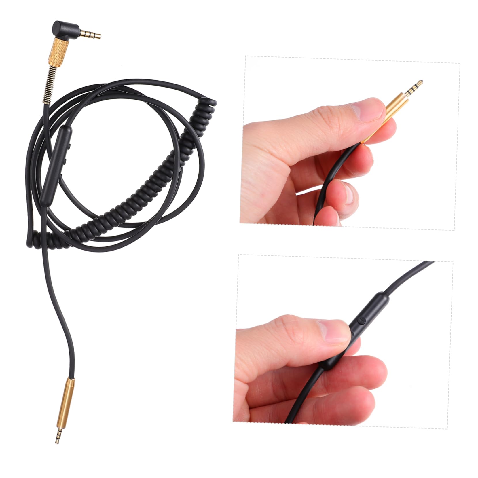 HOMSFOU 3stücke Headphone Audio Kabel Mit Steuerung Für Flexibles Und Strapazierfähiges Verlängerungskabel Für Kopfhörer Und Headsets Für Musik Und Anrufe