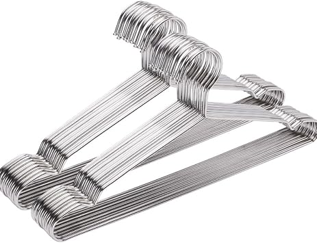 Hangers 20 Pack Metal Heavy Duty Hangers Wire Coat Hangers Non Slip Hangers Ultra Thin