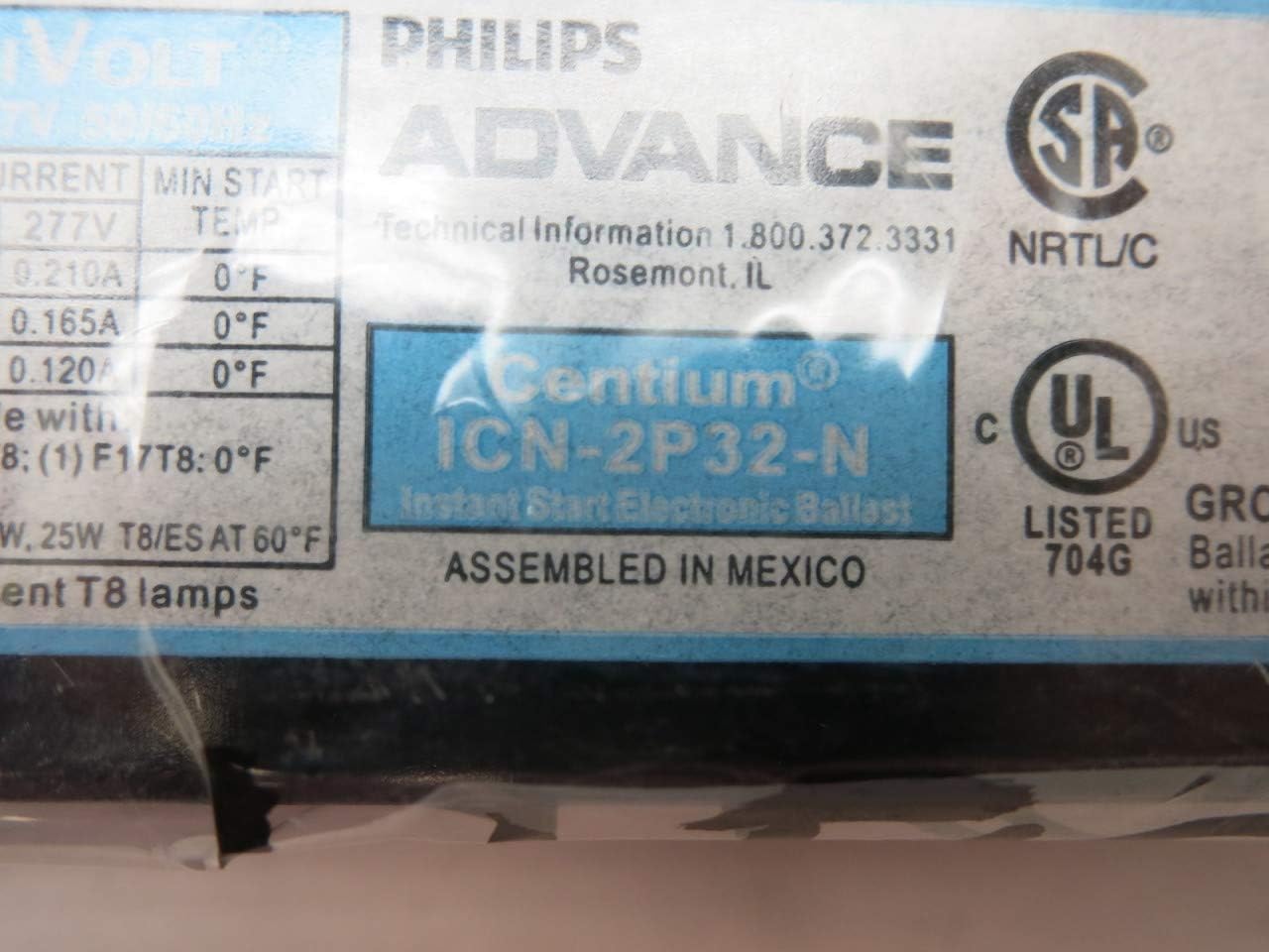New PHILLIPS ADVANCE CONTROL ICN-2P32-N INTELLIVOLT Ballast 120/277V-AC D639219
