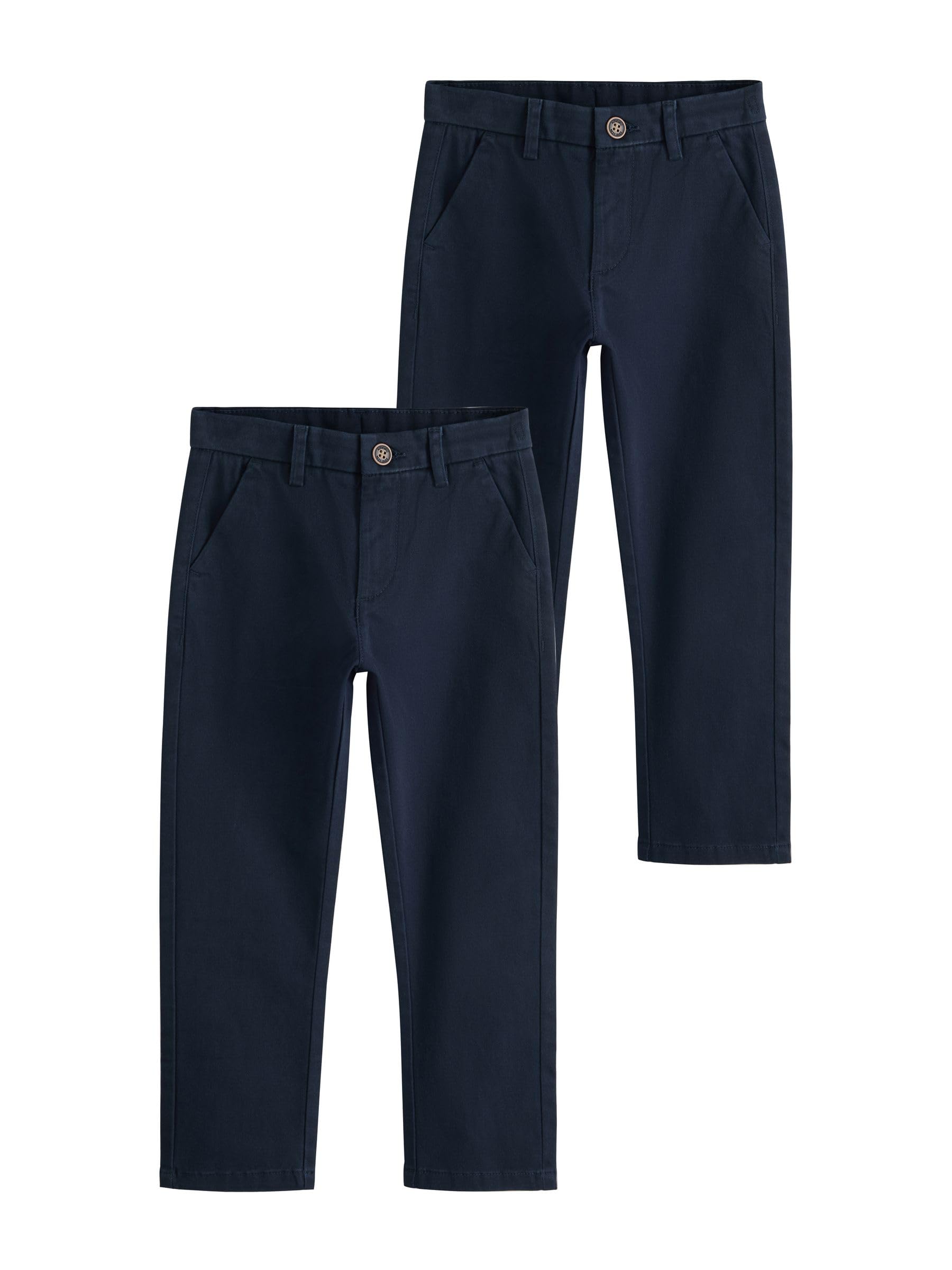 NEXT Jungen Regular Fit Chinohosen mit Stretch, 2er-Pack