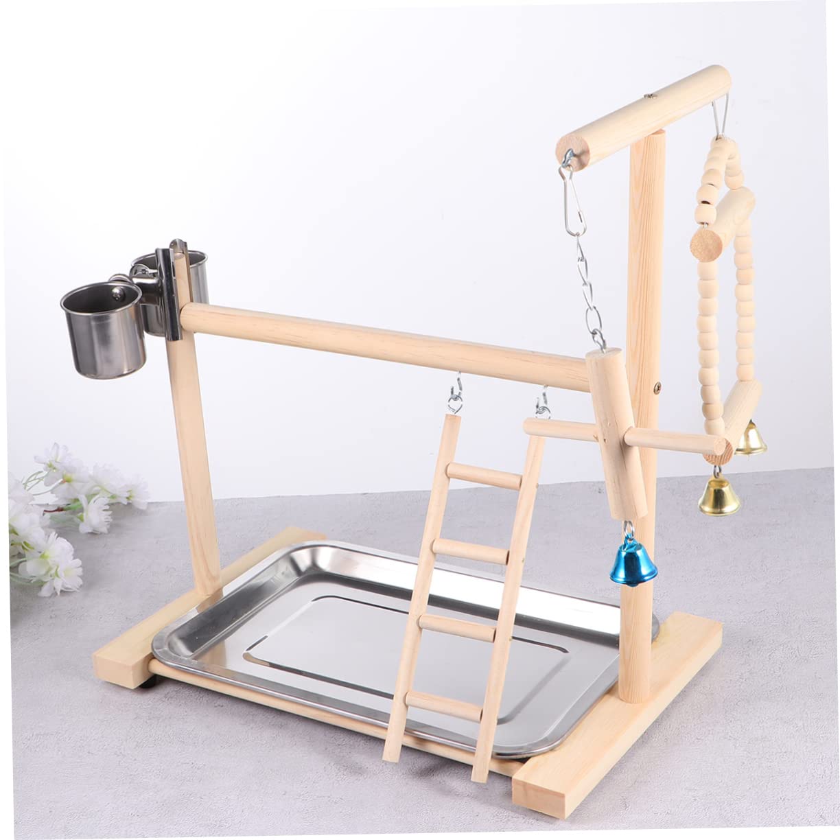 ifundom Hängendes Papageienspielzeug Bewegung Papageienschaukel für Fördert Balance Beige Zufällige Farbe Wellensittiche Nymphensittiche