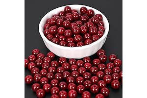 100Pcs Red Circular Glass Beads, Cinnabar Semi-Precious Stones