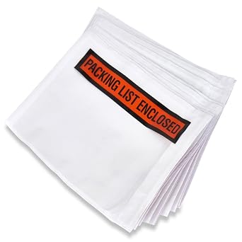 SALES4LESS - Packing List Envelopes, Adhesive Invoice Enclosed Pouches for Secure Document Attachment, 4.5 x 5.5 in 100 Pack