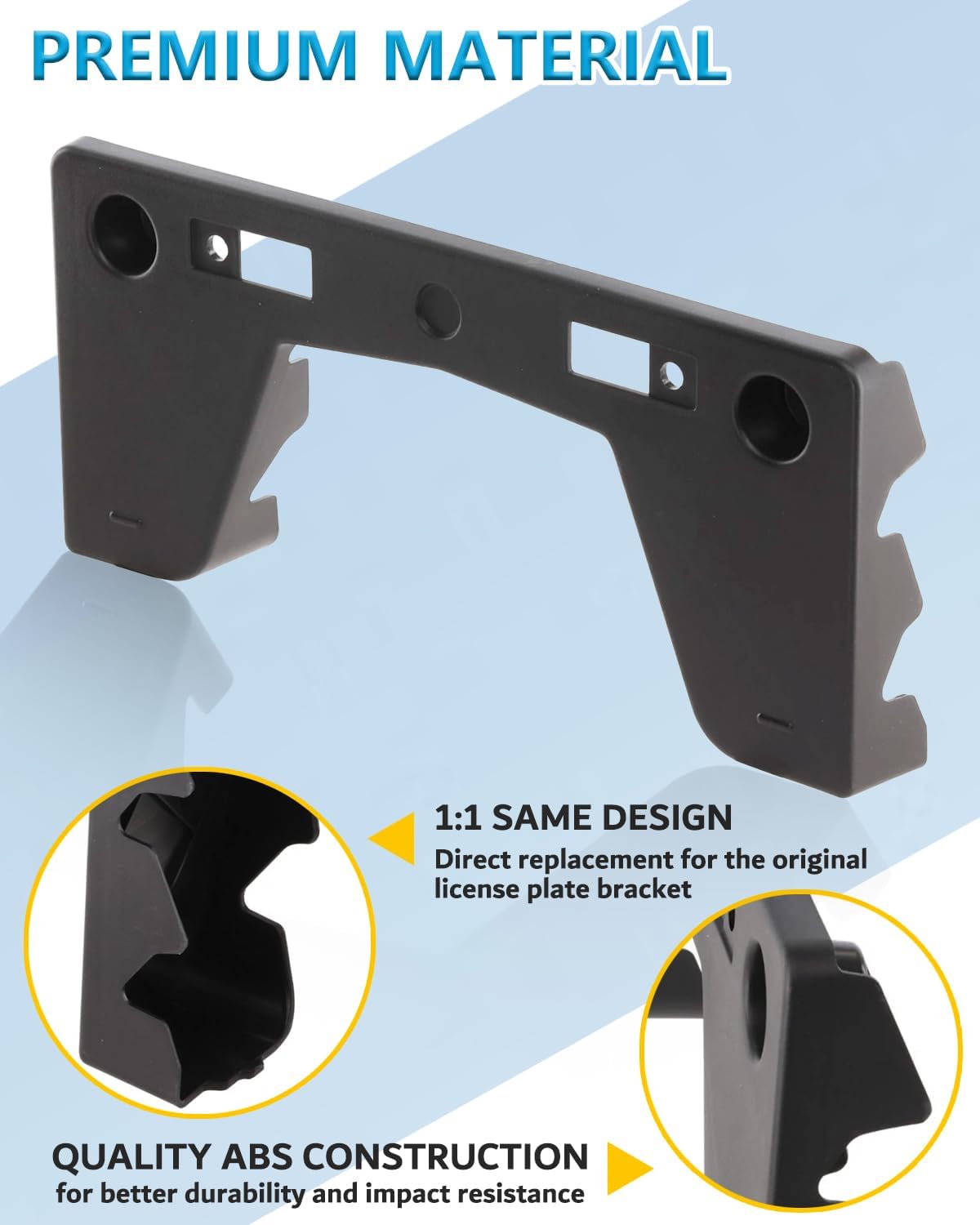 Front License Plate Frame for 2024 2025 2026 Toyota Grand Highlander Front Bumper License Plate Holder Mounting Bracket Replace # 521140E240 TO1068174