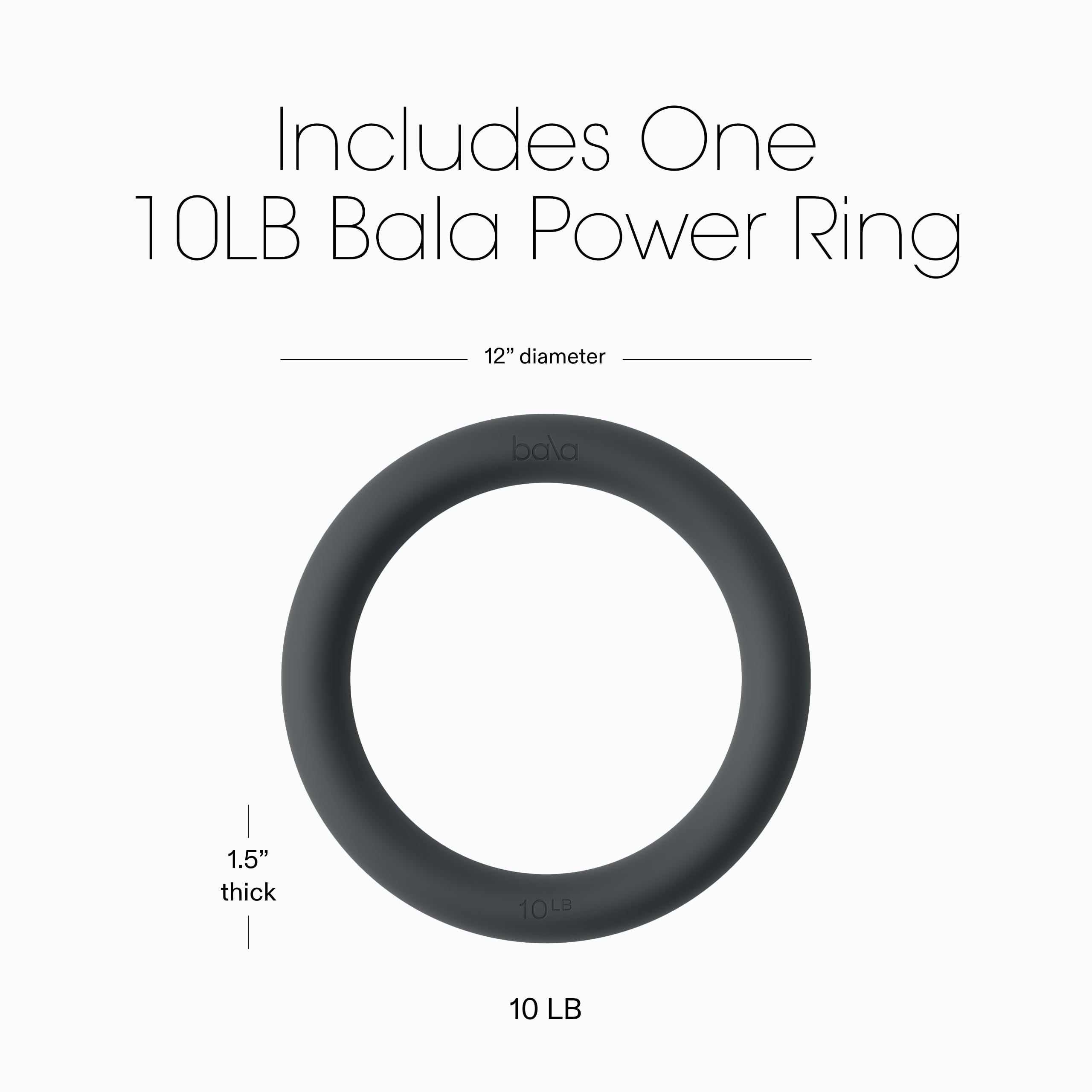 Bala Power Ring | As Seen on Shark Tank | Kettlebell | Yoga, Dance, Pilates, Barre, Strength Training | 10 Pounds Each