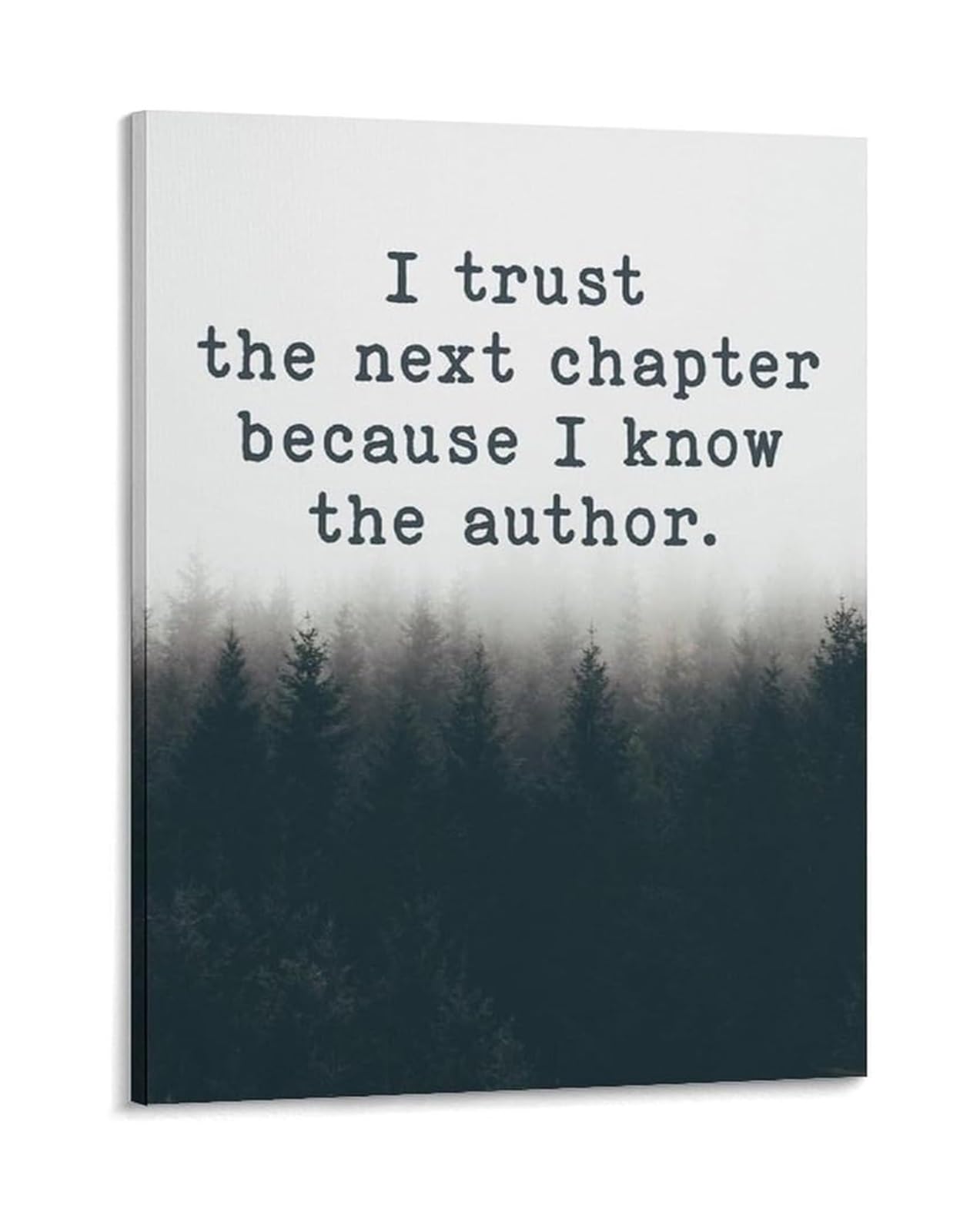 RNUMLIGH Minimalist Inspirational Wall-Art I Trust The Next Chapter Canvas Print Christian Faith Quote for Home Bedroom Decor
