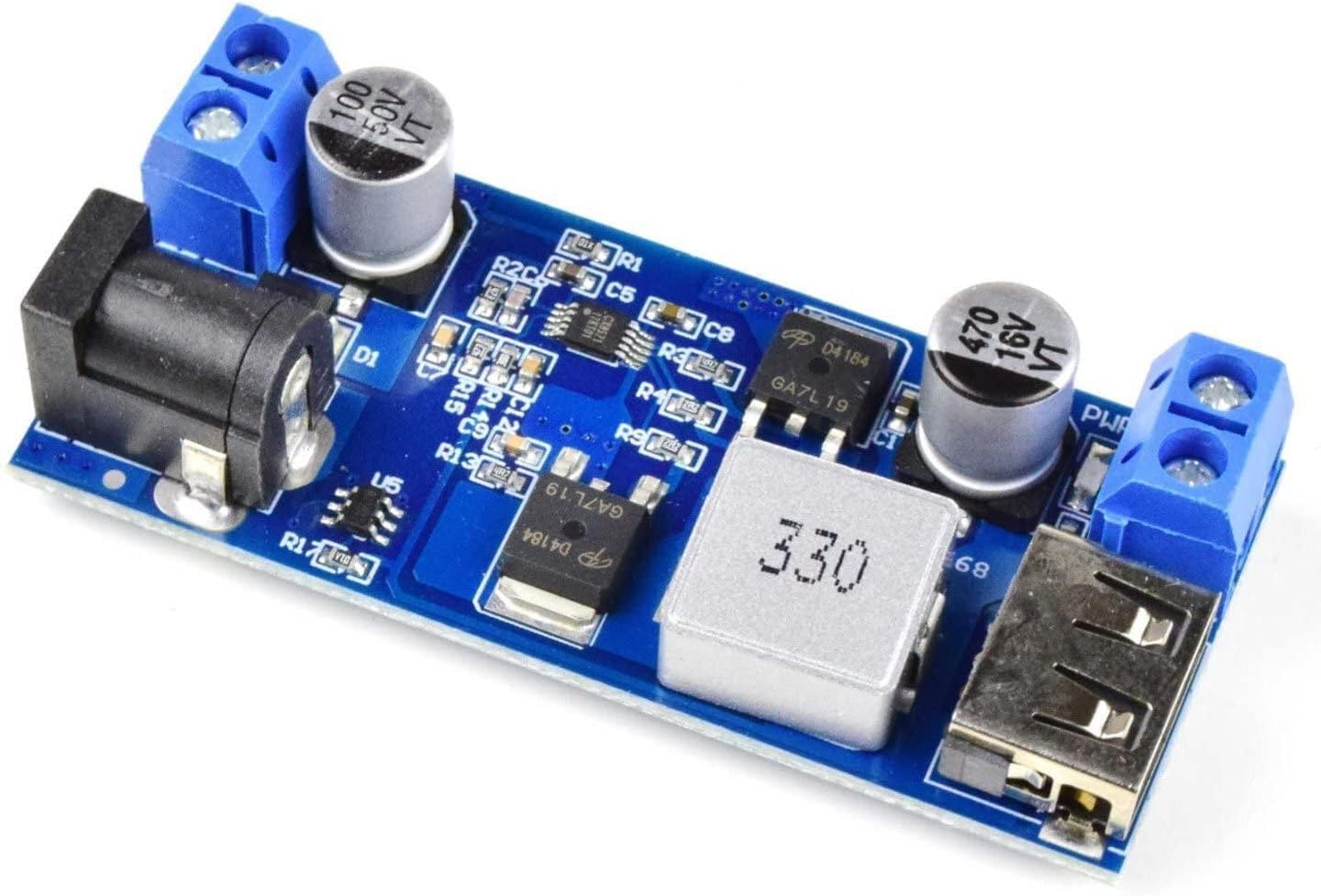 Amazon DC DCコンバータ5 V 6 A出力、9 36 V入力、スクリューターミナルとUSBポート 1511