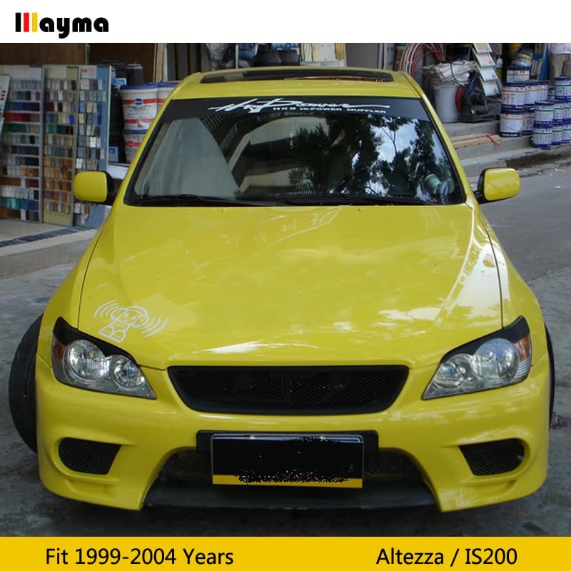 Reflektor samochodowy osłona brwi naklejka wykończeniowa, Compatible With LEXUS, IS200 Altezza 1999-2004 lampa czołowa powieka(Fiber glass)