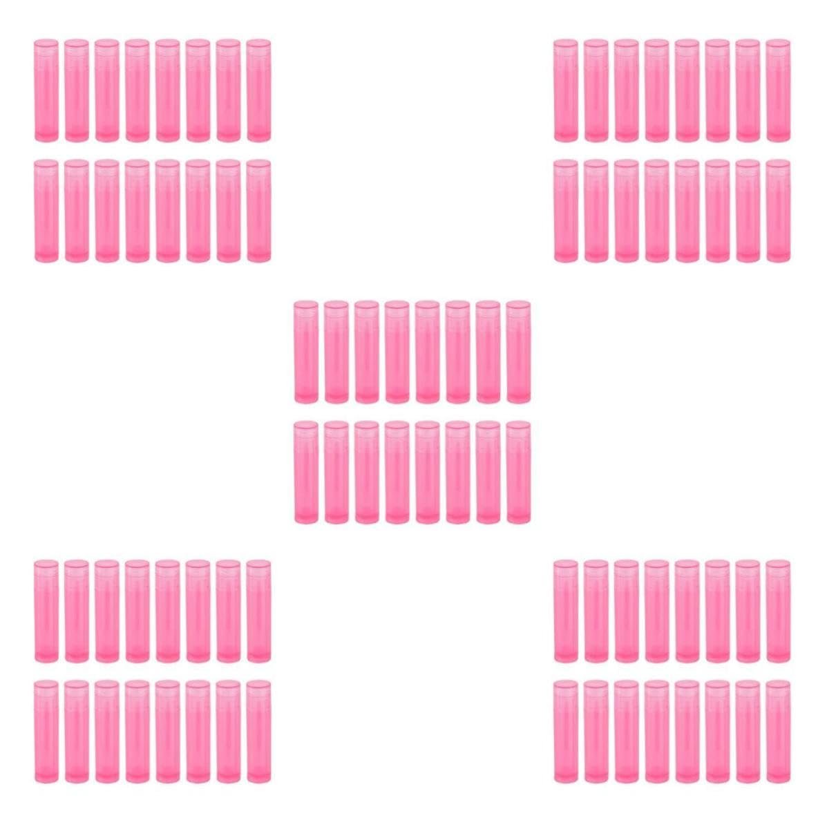 STOBAZA 150 Piezas Tubo de Brillo de Labios Vacío 5g Pe Rosa Recargable | Envase Compacto y Reutilizable, Adecuado para Bálsamo Casero, Formato Práctico para Viaje y Relleno