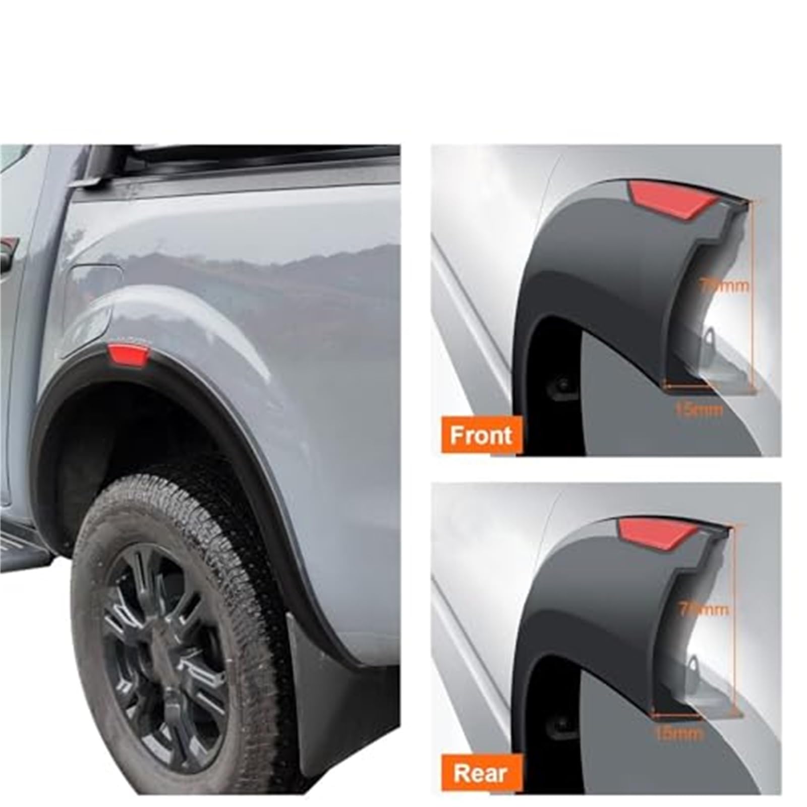 Dla NISSAN, Navara Frontier 2021 2022 2023 nadkola samochodu nadkola przedłużenia z czerwonym odblaskiem Listwa nadkola