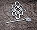 Looping Celtic Crossed Knots Aluminum Shawl Pin, For Knit or Crocheted Scarf, Handmade in Oregon