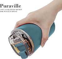 Vista 159 de Puraville Insulated Tumblers with Lid, 10 oz Travel Coffee Mug Stainless Steel Vacuum Cup, Leak Proof Reusable Double Walled Coffee Tumbler for Iced