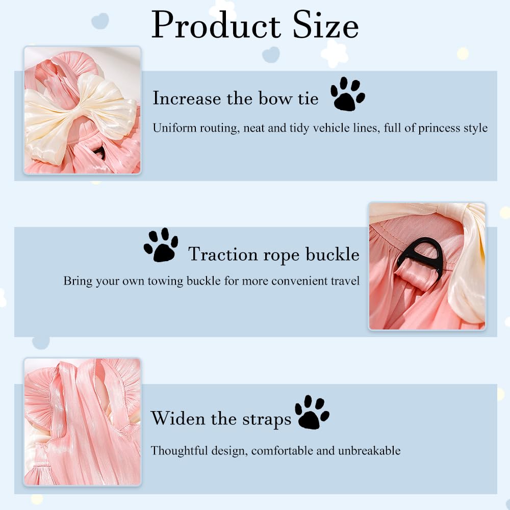 Vestito da Principessa per Cani di Piccola Taglia e Gatti Abito Estivo con Gonna Tutu (Rosa M)