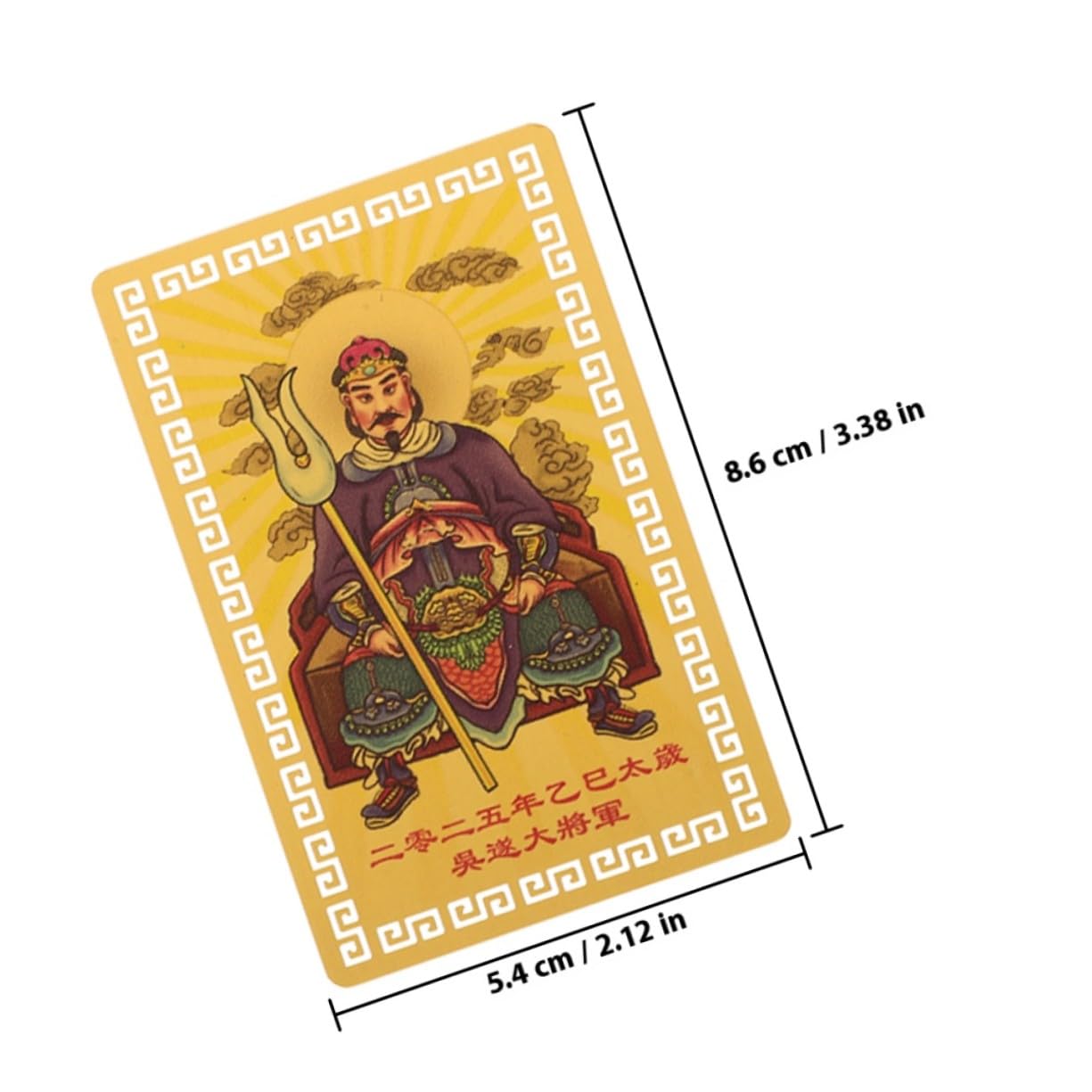 Amuleto di Carte d'oro Tai sui da 5 Carte Cinesi per Fortuna e Protezione per Uso Feng Shui