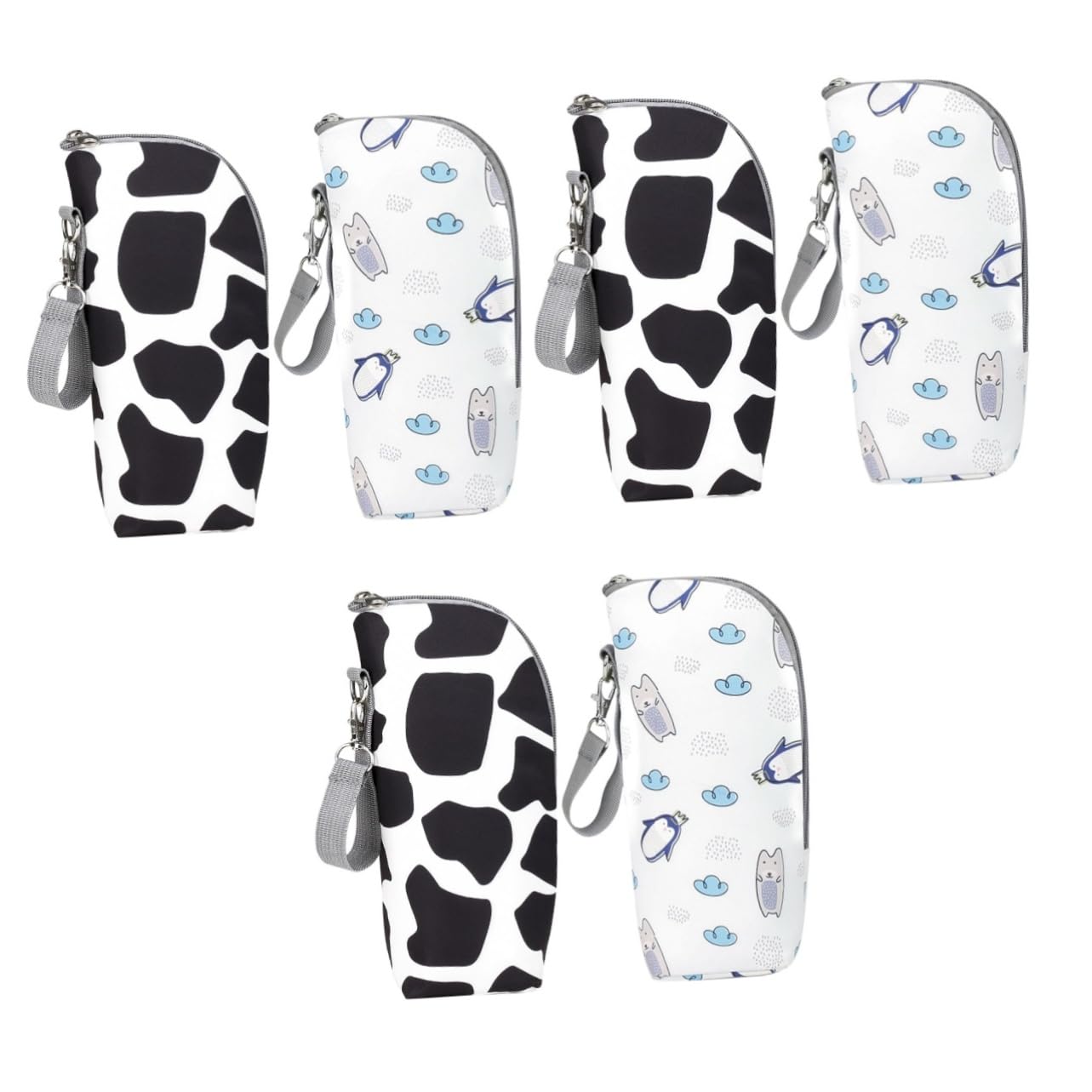 ibasenice 6pezzi Borsa Termica Per Biberon Isolati Per Latte e Alimenti Per Materiale Oxford Resistente Design Elegante e Pratico Per Viaggi e Uso Quotidiano