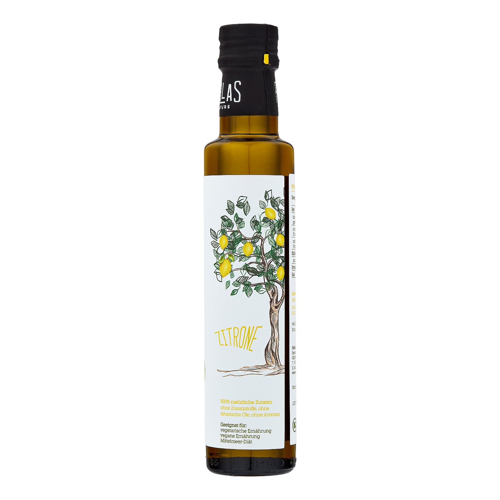 Pellas Nature Huile d'Olive Extra Vierge au Citron - Huile d'Olive Pressée à Froid, Produit Primé de Grèce, OK-Kosher, Sans Additifs, Bouteille de 250ml - 3