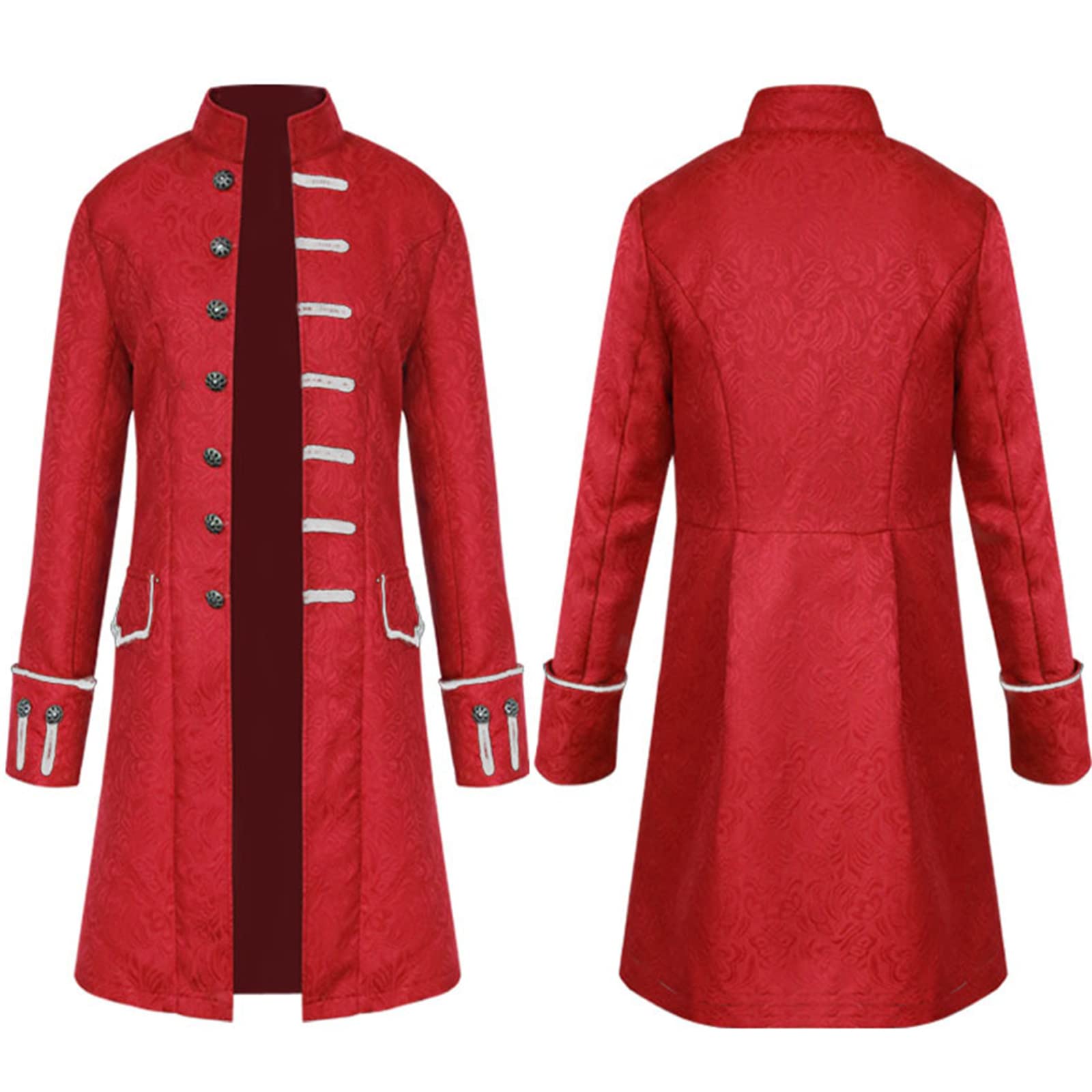 each women Mens Black Victorian Frock Coat Men White Gothic Steampunk Jacket Fancy Dress Costume Size S-4XL