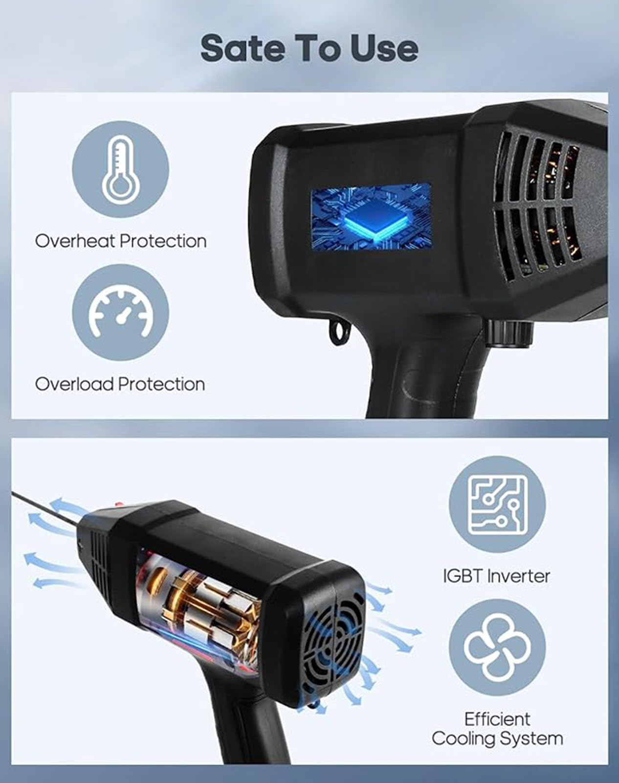 Máquina de soldadura de arco portátil de máquina de soldador de mano 20-200 campamento Pantalla digital IGBT Inverter con conjunto de herramientas de soldadura, para electrodos de soldadura de 1.6-3.2
