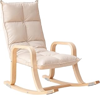 Swegrow Kids' Recliners,Rocker and Stationary Options, Sensory Rocking Chair for Kids & Toddlers,Versatile Floor Chair with Soft Fabric and Stability for Playroom, Bedroom, or Nursery (Beige)
