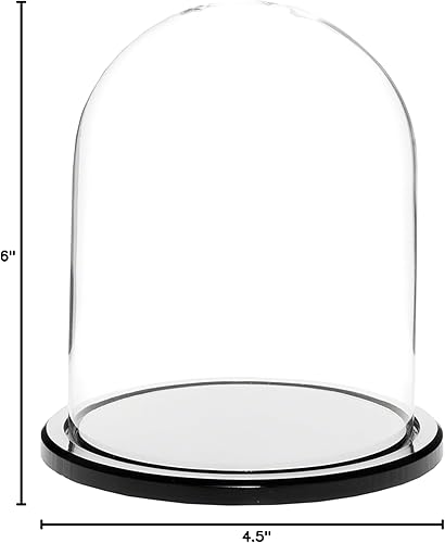 Miniatura 6 de Plymor Mini campana de cristal en forma de domo para exhibición, de 1.85 x 2.875 pulgadas