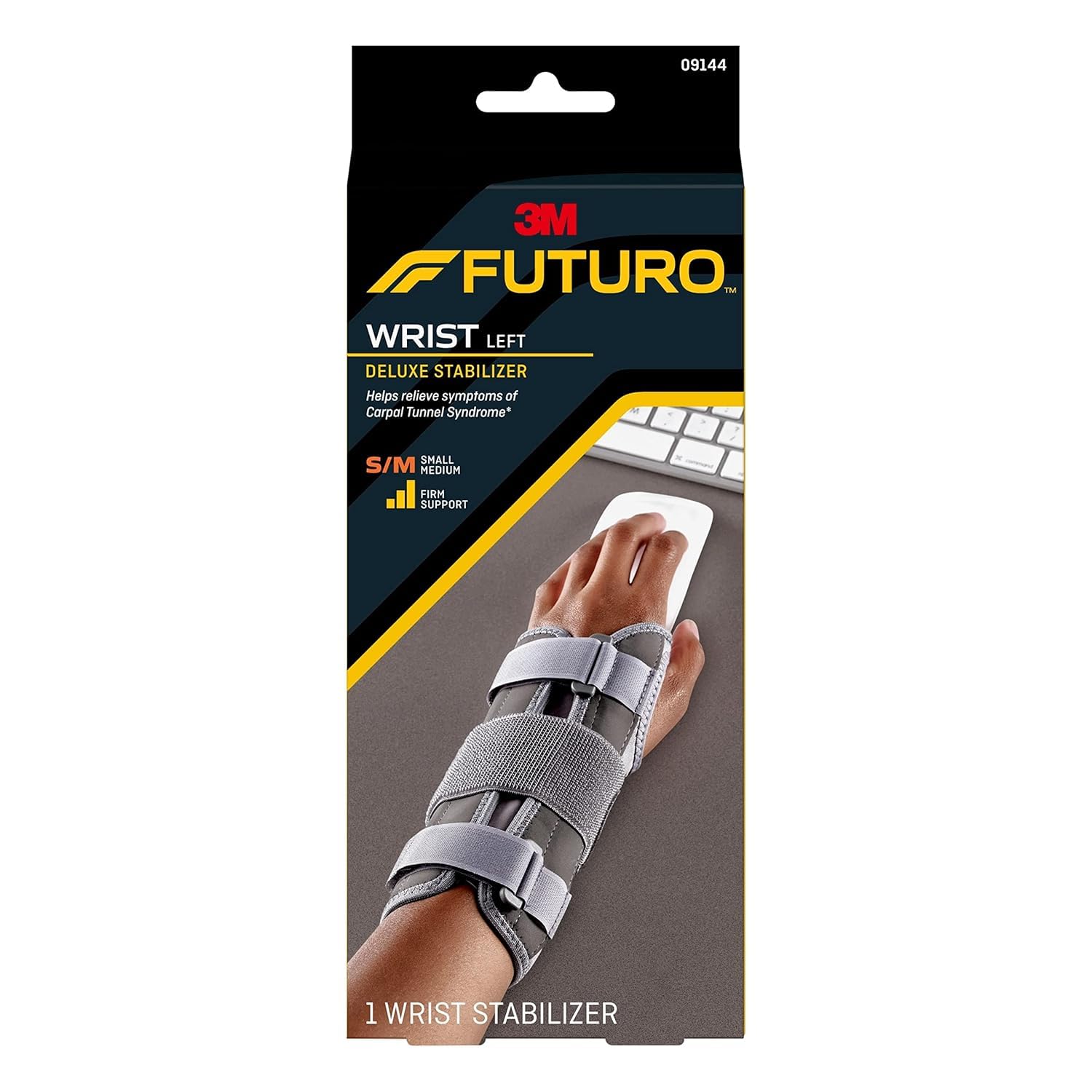 Futuro Deluxe Wrist Stabilizer, Left Hand, Small-Medium (5.5 to 7.5-Inch)