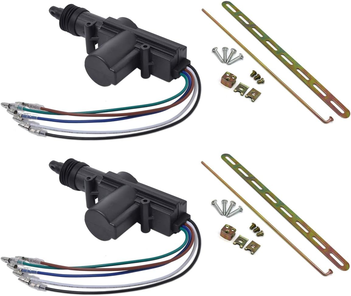 2 Pack Universal Car Auto Heavy Duty Power Door Lock Actuator Motor Professional 5 Wires DC 12V Auto Central Locking System Motor