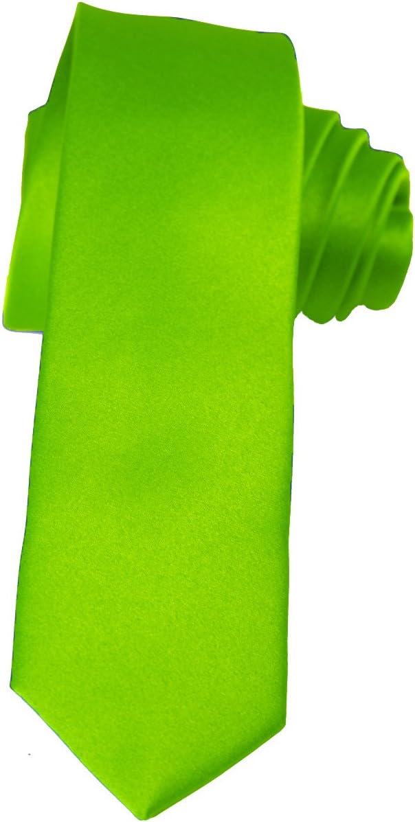 K. Alexander Skinny Ties - Multiple Solid Colors - Classic 2" width Lime Green