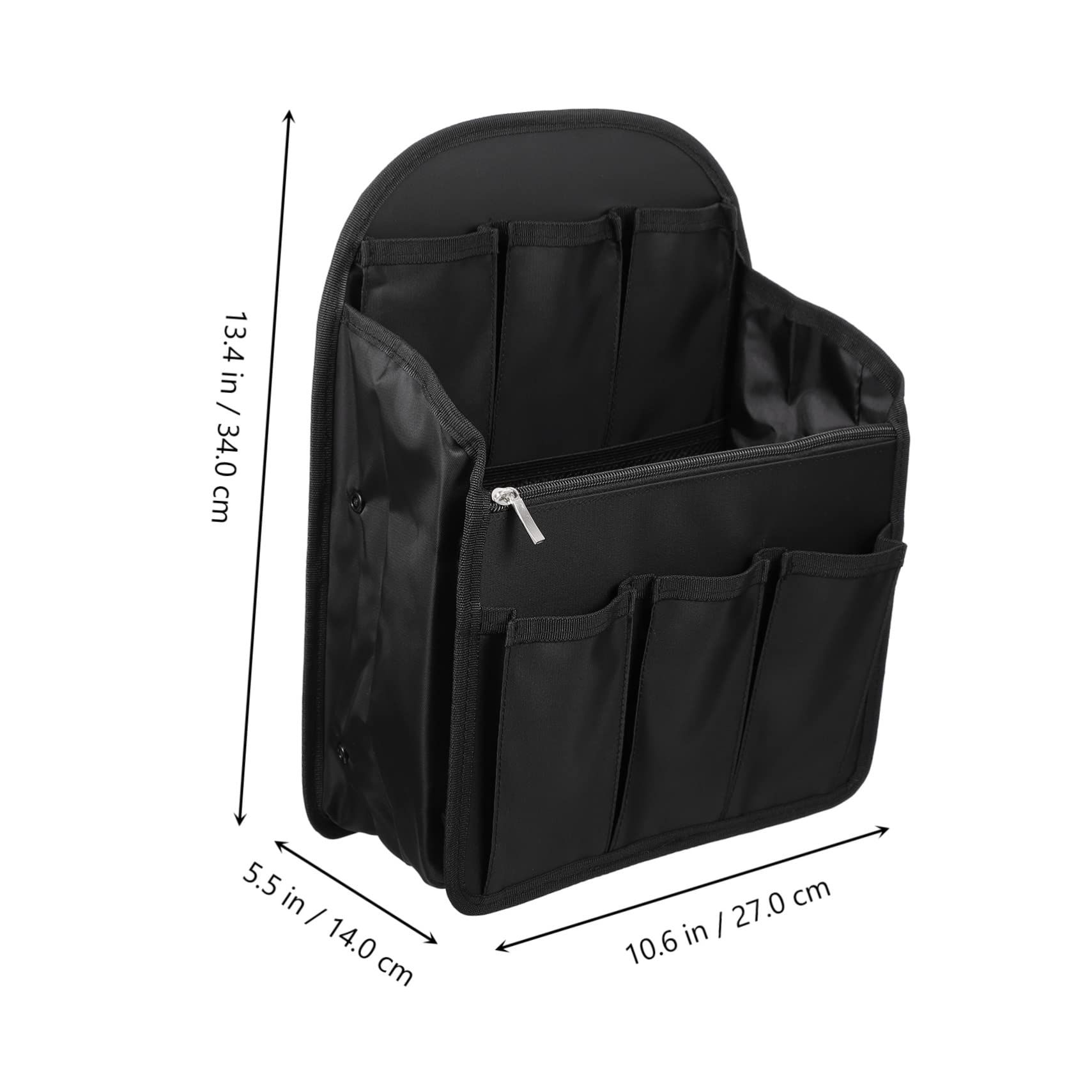 Organizador de Mochila Ranuras Múltiples, Nailon Negro Plegable