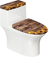 Vista 42 de Cubierta de asiento de inodoro con estampado de cebra, cubierta de tapa de tanque de inodoro ovalada negra, alargada, redonda, repuesto