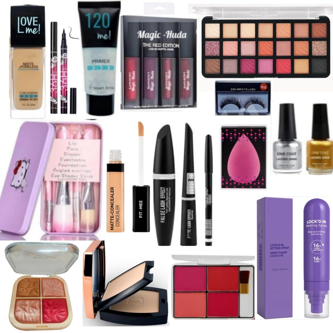 Magic Huda Professional Waterproof HD Beauty Parlour Makeup Kits Combo Girls With All Products In 1 Set, Gift for Women | Bridal Makeup Kit for Women, Makeup Kit For All Skin 16 items makeup :-picture-45