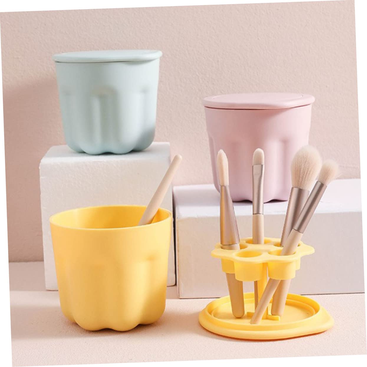 VINTORKY Makeup Brush Cleaner Set Rinsing Bowl Brush Cleaning Bowl for Eye Shadow Makeup