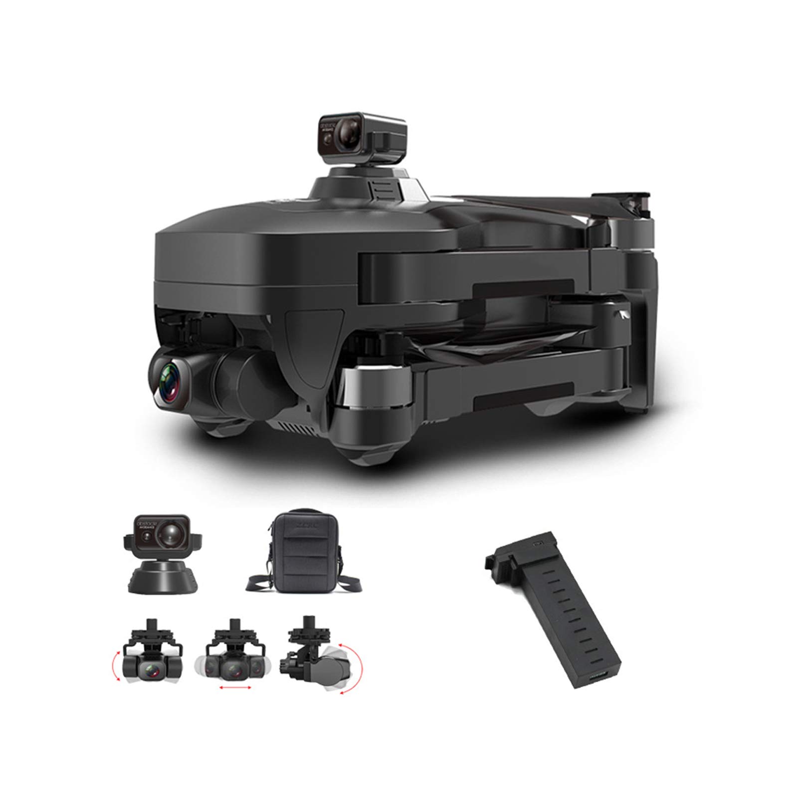 NA Fotografia Aerea Quadcopter Drone HD 4K, Aereo Radiocomandato 7,6 W 3400 mAh, 26 Minuti di Volo Regali per Adulti E Bambini,A