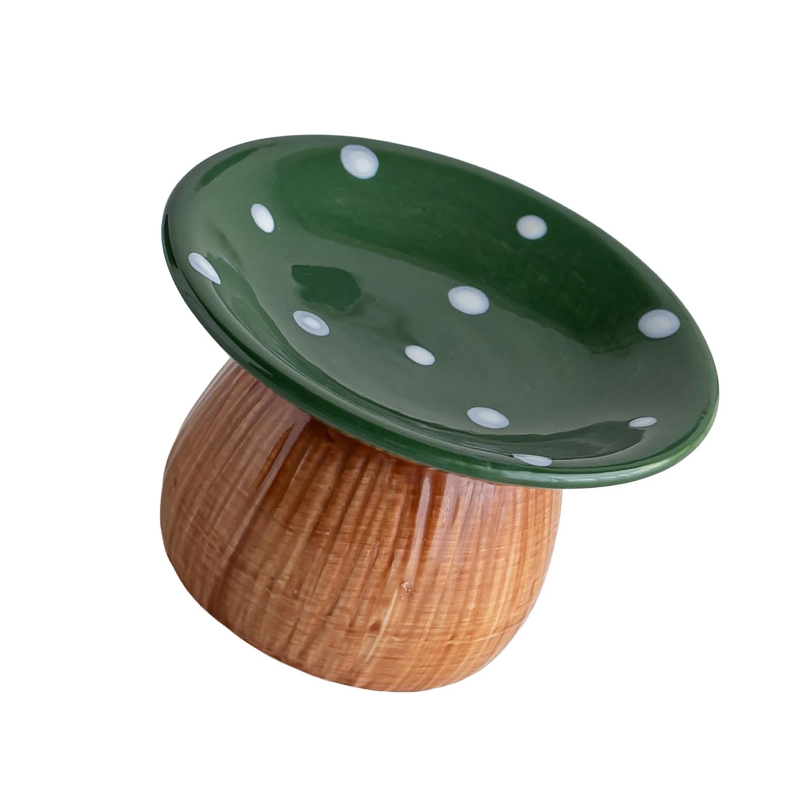 Accessory Tray Ceramic Mushroom Jewelry Catchall 4.49 Inch Holder for Vanity Bedside Tabletop Storage Mushroom Jewelry Tray Ceramic Trinket Holder Vanity Catchall Bedside Organizer Desktop Necklace