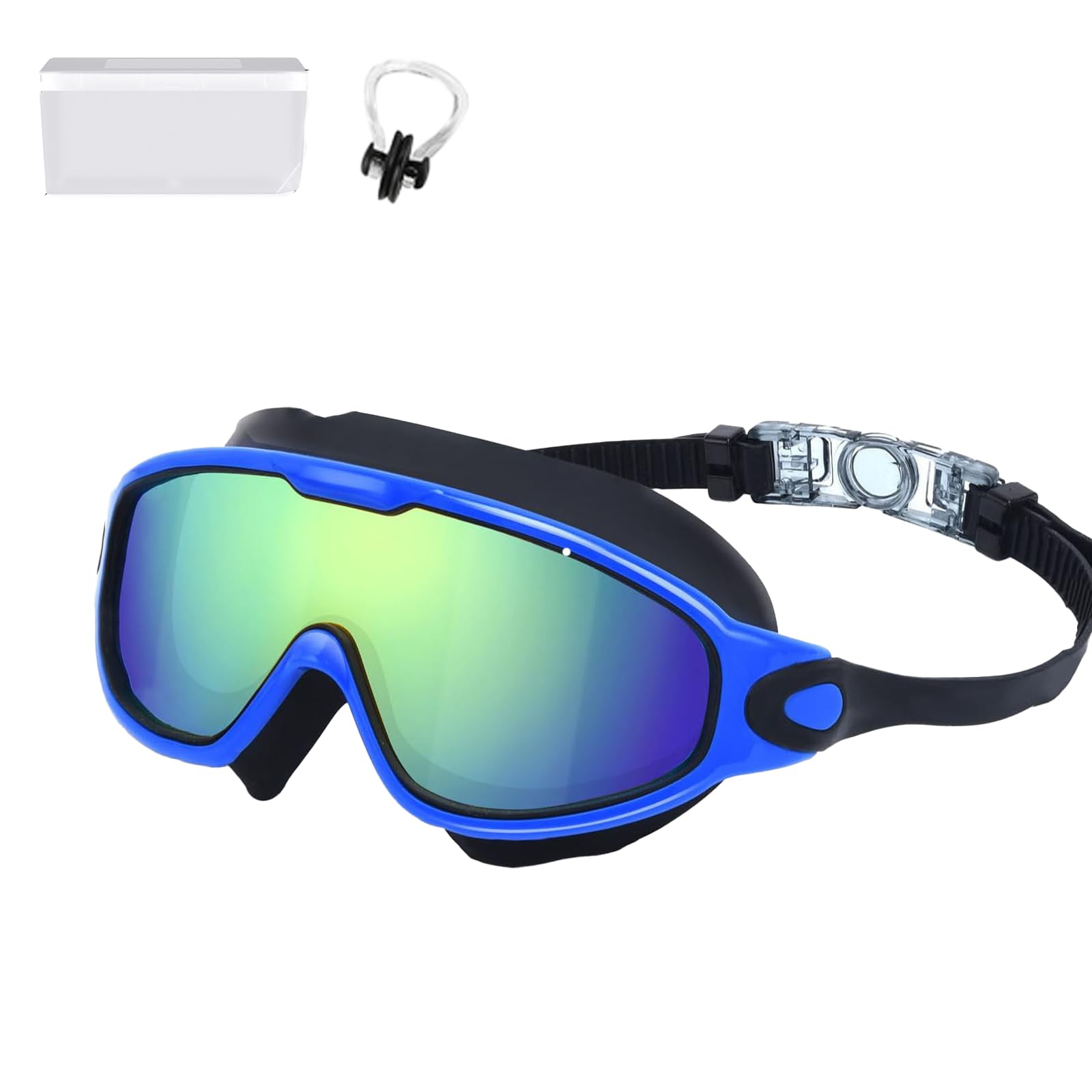 Knubbuf My Cool Summer Goggles, No Leaking Swim Glasses for Men Women Youth, Swimming Goggles with Ear Plugs, Anti Fog Swimming Goggle, Adjustable Elastic Band (Style I)