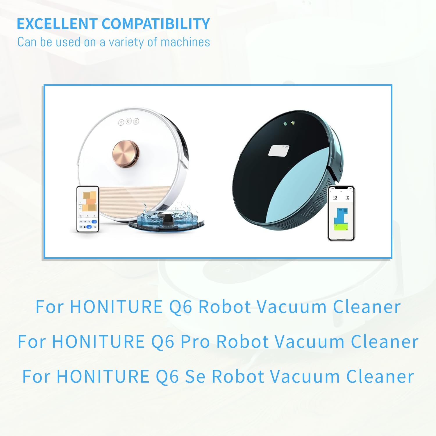 6800mAh Replacement Vacuum Battery Compatible with HONITURE Q6, Q6 Pro, Q6 Se Robot Vacuum Cleaner with Tools 14.4V