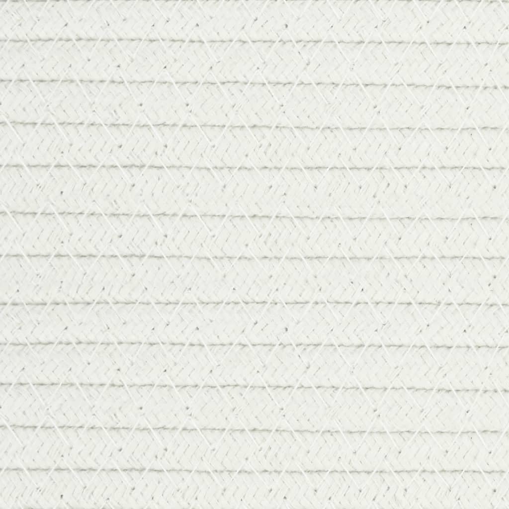 Tidyard Aufbewahrungskorb, Wäschekorb Geflochten Faltbar, Rund Flechtkorb Korb mit Griffen, Wäschesammler Spielzeugkorb, Grau Weiß Ø49x65cm Baumwolle