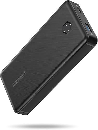 SIXTHGU Cargador portátil S02, banco de energía, batería de 20,000 mAh con entrega de energía de 20 W y USB-C (entrada y salida) para iPhone 1515