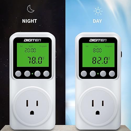 Miniatura 8 de Termostato inteligente digital día-noche, controlador de temperatura día-noche de 15 A, compatible con modo de calefacciónenfriamiento, función de