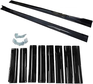 Compatible for Honda Civic 2015+ Hatchback Sedan Type-R Side Skirt Extension Line Rocker Panels Guard Body Kit ABS Gloss Black