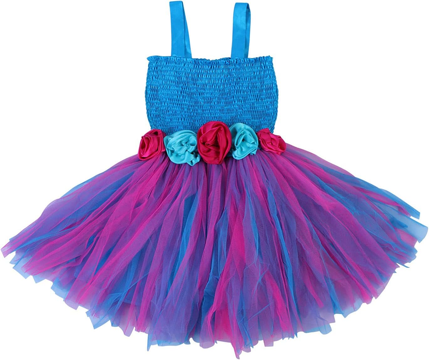 PINK WINGSBaby Girl Satin-Net Knee Length Tutu Birthday Frock