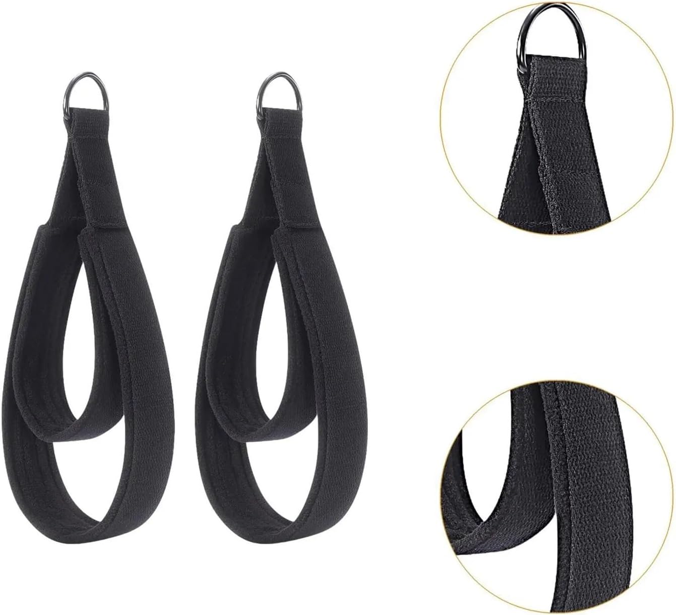 Pilates Reformer Handle 2x Pilates Double Loop Straps For Reformer D Rings Gym Exercise Equipment For Fitness Workout Core Training Gymnastics