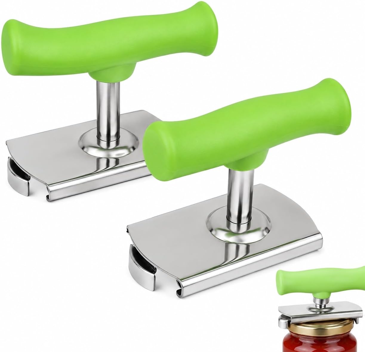 2Pcs Adjustable Jar Opener For Seniors Arthritis And Everyday Use(Green)