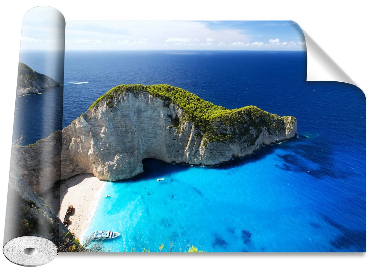 Papier peint moderne 152x104cm Tulup Navagio Beach pour protection murale de maison