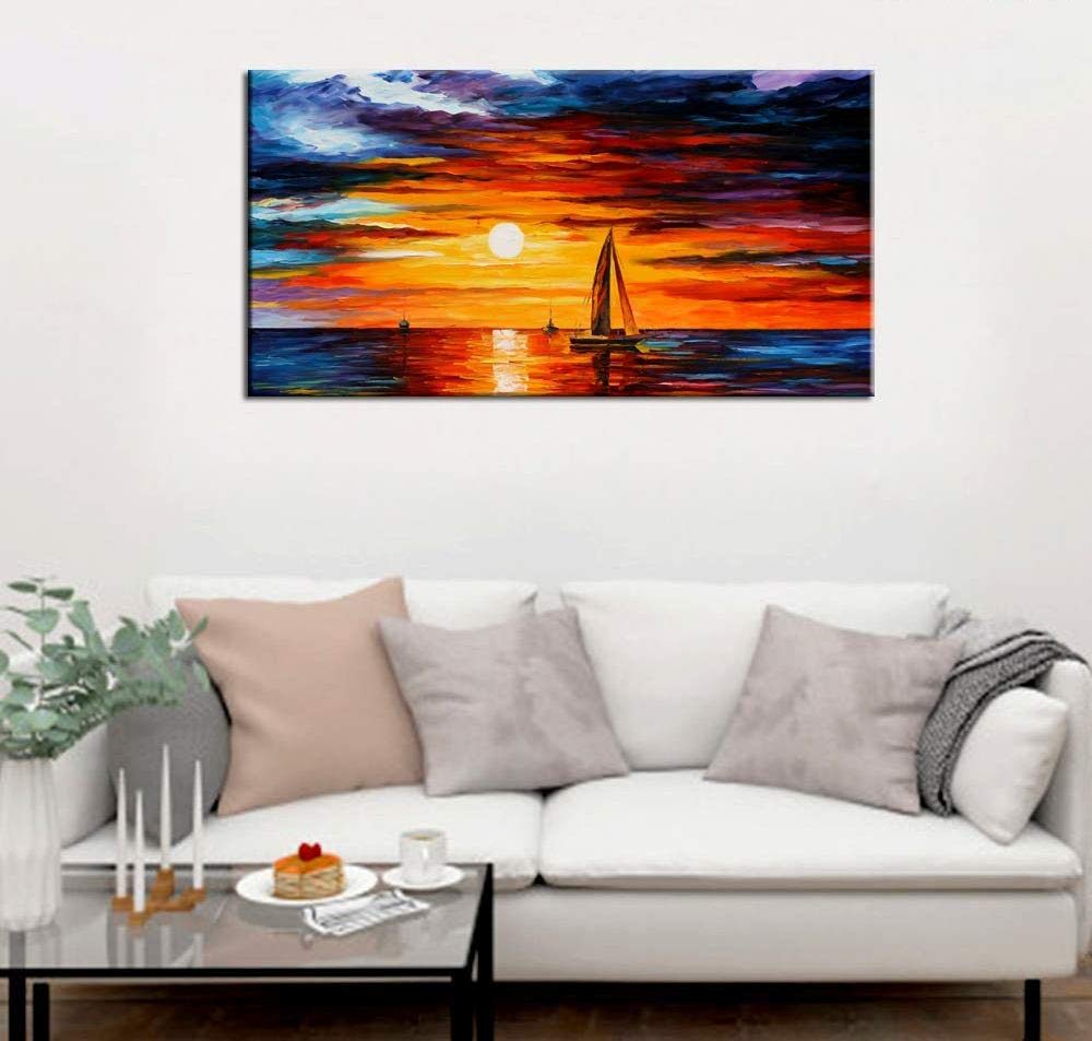 wallmantra Big Panoramic Canvas Print Nature Scenery Wall Painting with Foldable Wooden Frame (122 x 61 cm)