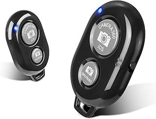 2 Pack Wireless Camera Remote Control - Wireless Remote for iPhone & Android Phones iPad iPod Tablet, Clicker for Photos & Videos