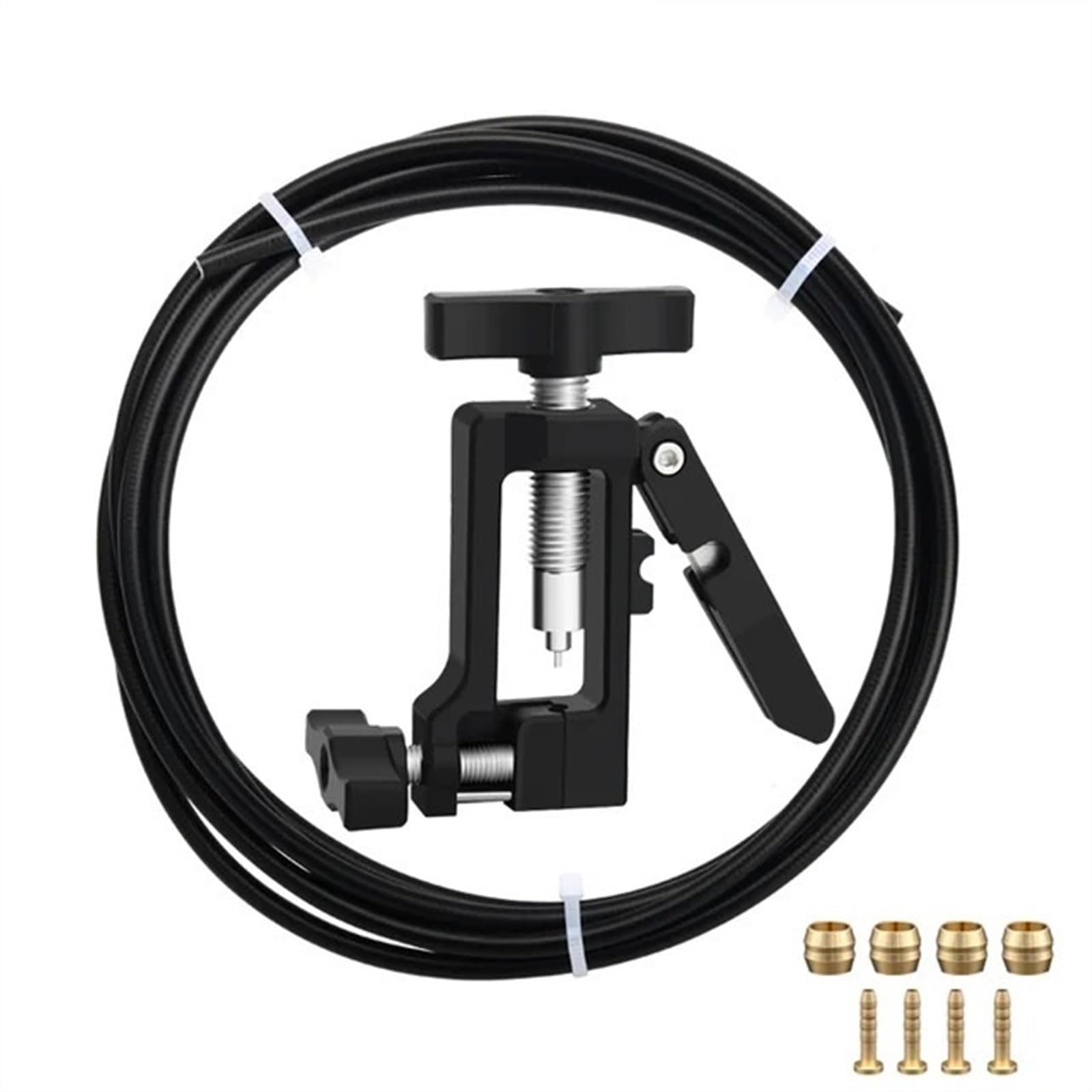 Kit de herramientas para bicicleta, freno de bicicleta, manguera hidráulica, aceite, aguja, destornillador, inserto, herramienta de instalación, alicates para cable de bicicleta, conector de oliva,